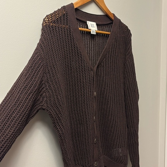 NWOT Urban Outfitters BDG Beach Cardigan Unisex Chocolate Brown Size S - Picture 8 of 10